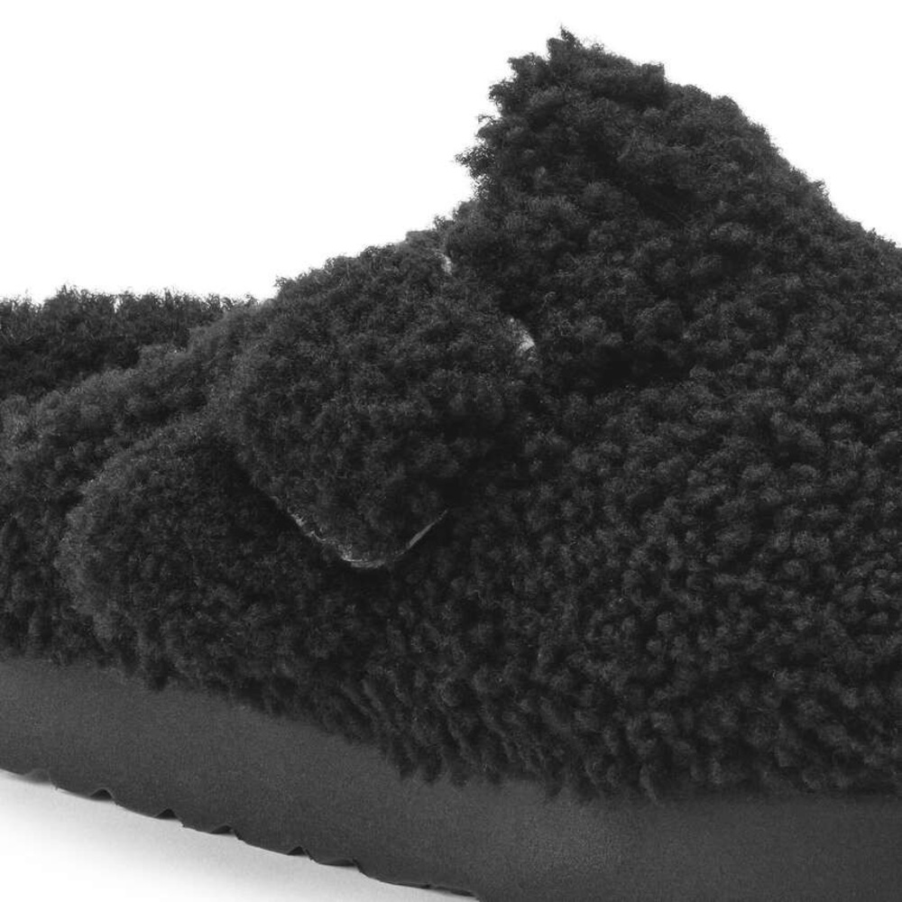 Birkenstock Boston Shearling Black Suede Clog Size 37 US 6 6.5 - Picture 10 of 15